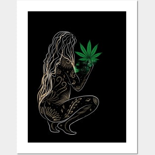 420 weed leaf Posters and Art